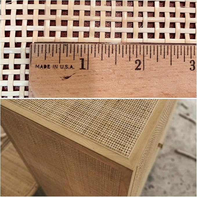 36"(3Feet) Width x 3.3 Feet Length Natural Cane Webbing Large Size Rattan Roll, Caning Material, Cane Webbing roll, Rattan Material Fabric Sheet from Origin Asia for Furniture Chair Dresser Cabinet - Image 9