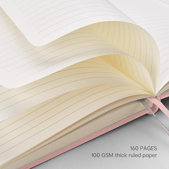 &And Per Se 10-Pack Lined Notebooks, A5 Hardcover, 160 Pages 100gsm Thick Paper, Office Supply Bulk Order, Corporate New Hire Kits, Breakroom Essentials – College Ruled, 10 Units (Pastel Colors) - Image 5