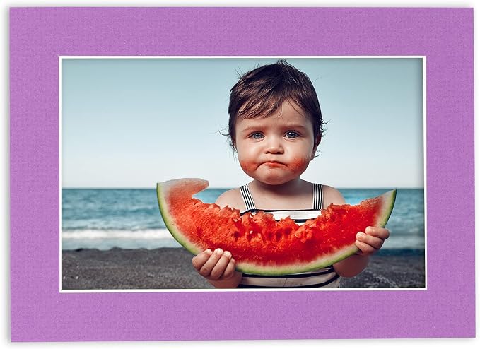 5x7 Mat for 8x10 Frame - Precut Mat Board Acid-Free Show Kit with Backing Board, and Clear Bags Dark Purple 5x7 Photo Matte Made to Fit a 8x10 Picture Frame Matboard for Framing, Pack of 1 Mat - Image 7