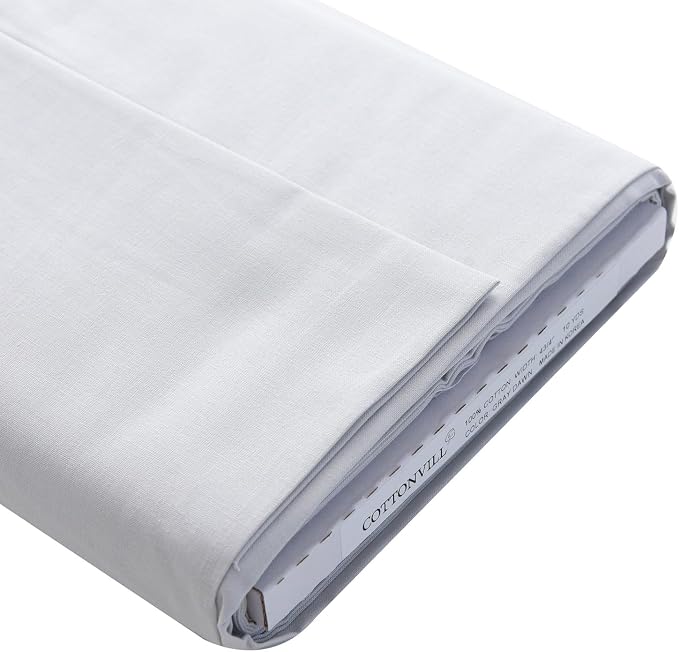 COTTONVILL Solid 60 Colors Precut Fabric 20COUNT Cotton for Quilting (10yard, 13-Dawn Blue) by COTTONVILL