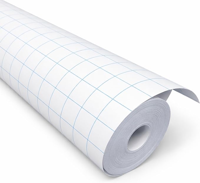 Geyer Instructional 1 Inch Graph Paper Roll – 36” x 200’ Blue Grid, Large Format Blueprint Paper, 24 lb Bond for Classroom, STEM, Math & Design Projects by GeyerInstructionalProducts