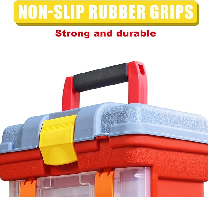 Torin Portable Tool Box, Small Parts Organizer with Drawers, tackle box | Customizable Compartments for Hardware, Fishing Tackle, Beads, or Crafts - Image 6
