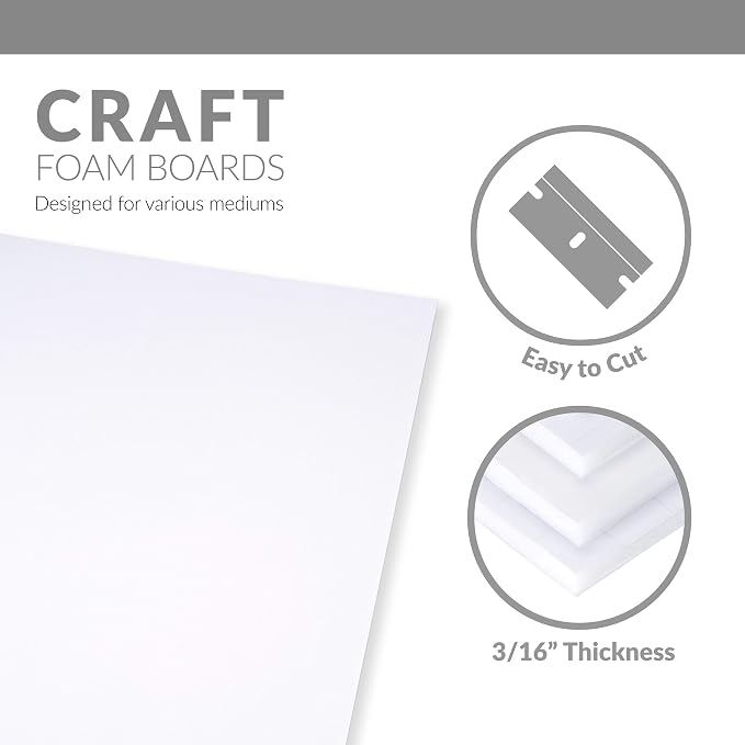 Royal & Langnickel 32 x 40" Double-Sided White Foam Board, 10 Sheets - Image 4