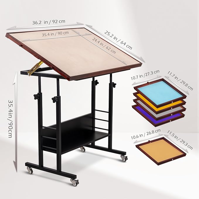 Becko US 1500 Piece Tilting Puzzle Table with 5 Drawers & Protective Cover | Height & 5-Level Angle Adjustable, Ergonomic Jigsaw Board Table for Adults, Easy to Tilt, Relieve Neck & Back Pain - Image 7