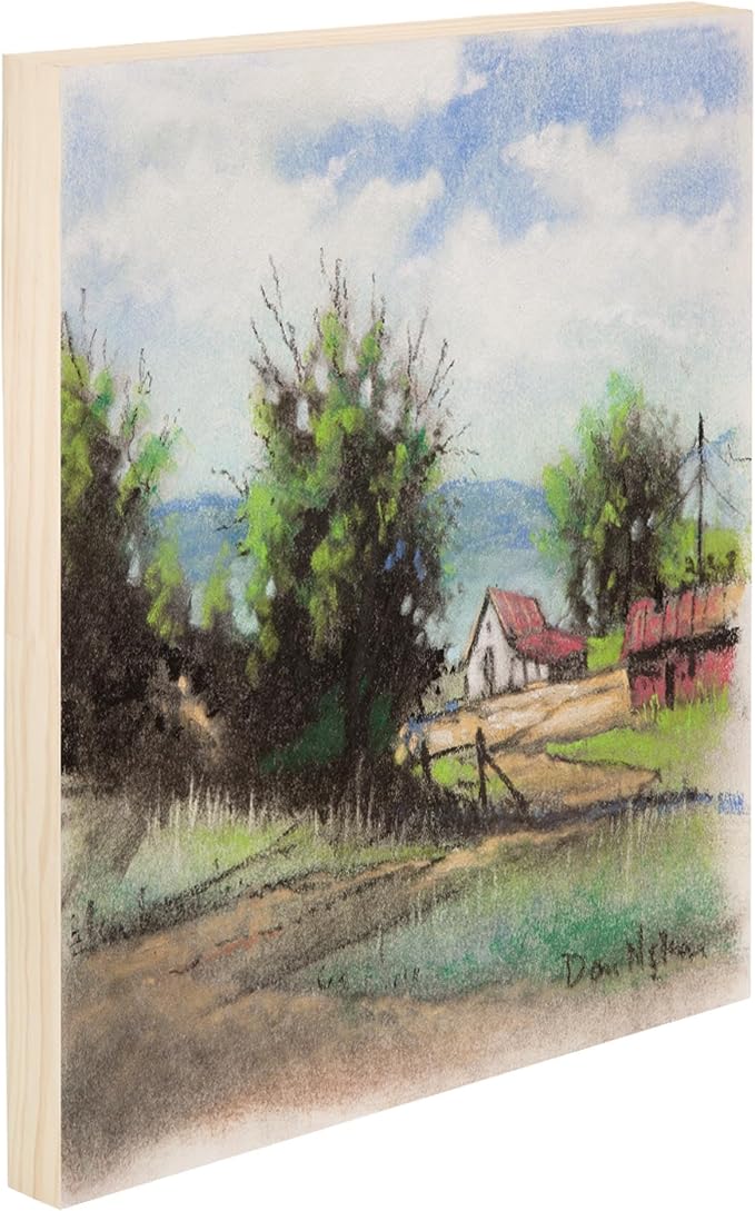 Da Vinci Pro Medium Textured Gesso Panel -14x18" - 4 Pack - 7/8" Depth Wood Panels for Painting - Accepts Mediums Like Canvas - for Oils, Acrylics, Mixed Media, Pastels & Drawing Sticks - Image 3