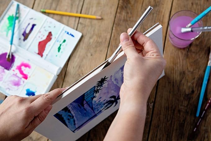 Strathmore 400 Series Watercolor Block, Cold Press, 9"x12" Bound (4 Sides), 15 Sheets/Block, White - Image 2
