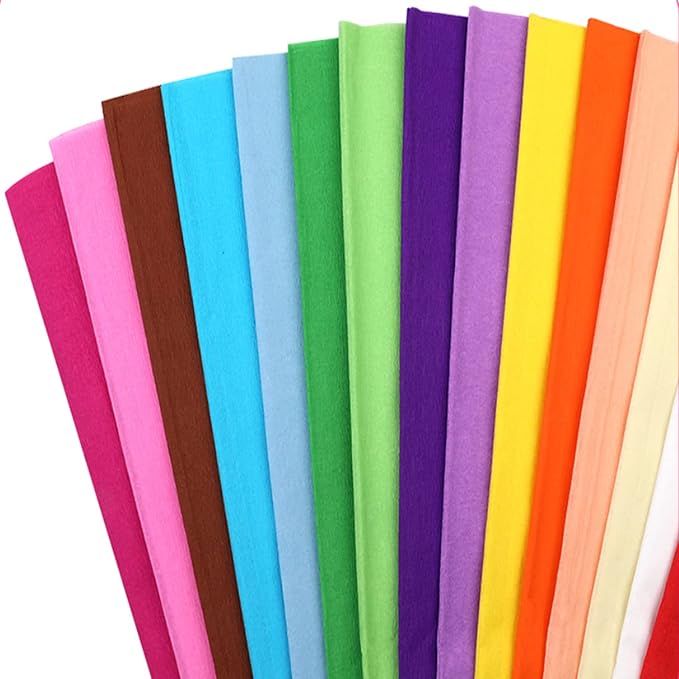 Premium Crepe Paper Party Streamers 21 Assorted Colors Large 20 Inch X 3.2 Ft. Per Sheet for DIY Crepe Paper Flowers Crafts Gift Wrapping Box Birthday Wedding Party Drop Decoration Supply(50) - Image 2