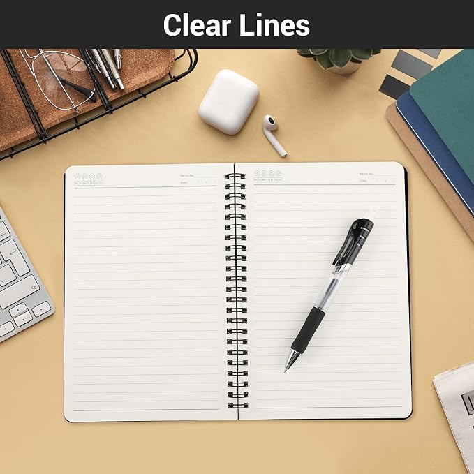 EUSOAR Students Ruled Spiral Notebook, A5 12packs 5.5"X8.3" 120 Pages Lined Travel Writing Notebooks Journal, Memo Notepad Sketchbook, Students Office Business Diary Ruled Book Journal-6 Colors - Image 7