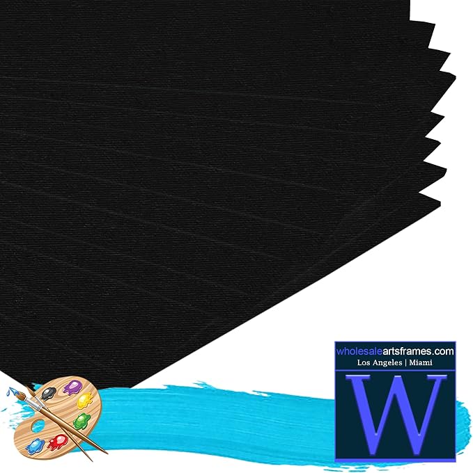 Black Canvas Panels 16x20 24 PackProfessional Cotton Artist Quality Acid Free Primed Canvas Boards for Acrylic, Oil and Wet or Dry Art Media for Crafts and Projects by WholesaleArtsFrames-com - Image 5