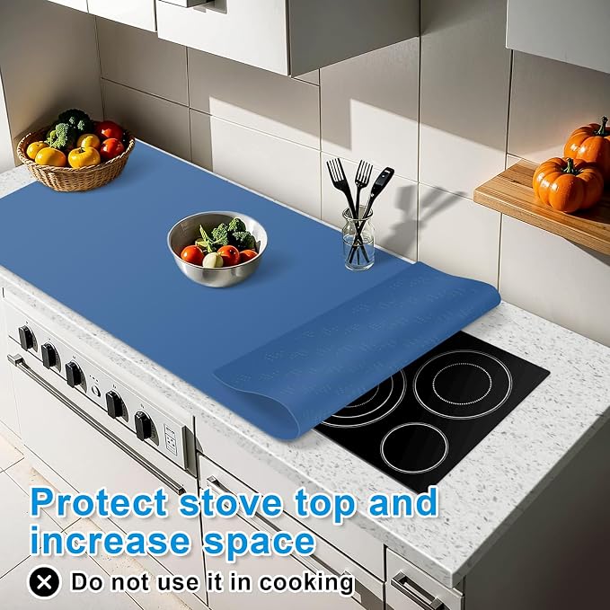 Silicone Mats for Kitchen Counter 47"x23.6"x0.08”, Largest Heat Resistant Mat Shipped Rolled Up Kitchen Island Silicone Countertop Protector Mat Nonslip Extra Large Counter Mat, Blue | Largest Size, Heat Resistant, Nonslip, Extra Large Countertop Prote... - Image 5