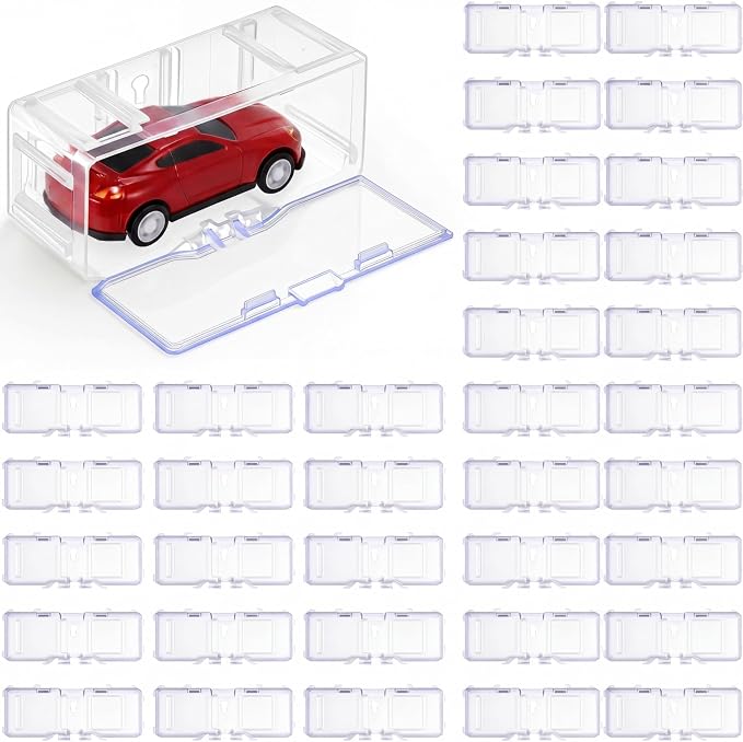 Marsui 1/64 Scale Toy Cars Organizer Storage Case Clear Individual Toy Car Display Case1.4 x 1.4 x 3.5 Inches (White,144 Pcs) by Marsui