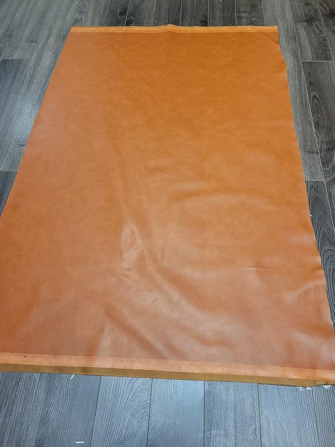 Golden Tan Soft Faux Vegan PU (Peta Approved Vegan) Leather by the Yard Synthetic Pleather 0.9 mm Nappa Yards Soft Smooth Upholstery (Golden Tan, 3 Yards (108"x54")) - Image 7