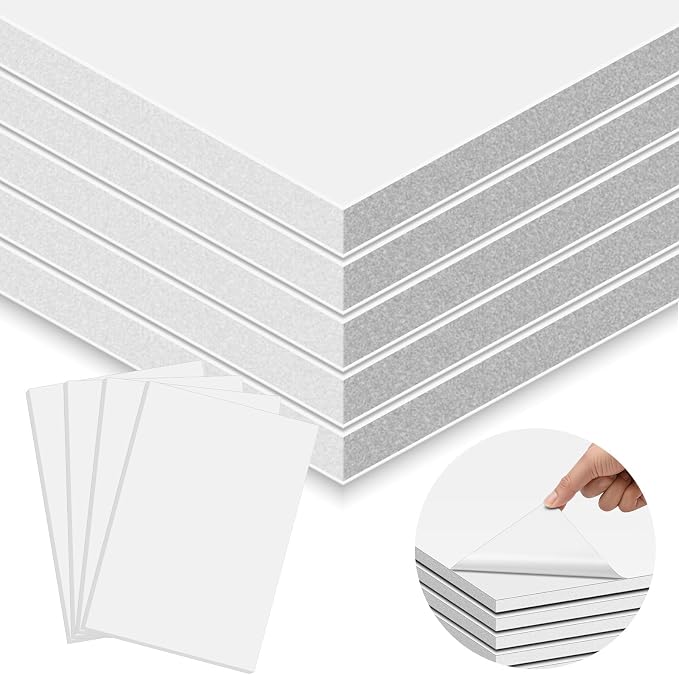 Pushglossy 25 Sheets 32 x 40 x 3/16" Self Adhesive Foam Board White Self-Adhesive Tack Foam Boards Large Free Mounting Poster for Crafts Presentation Vision Board Signboard and Party Decorations - Image 8