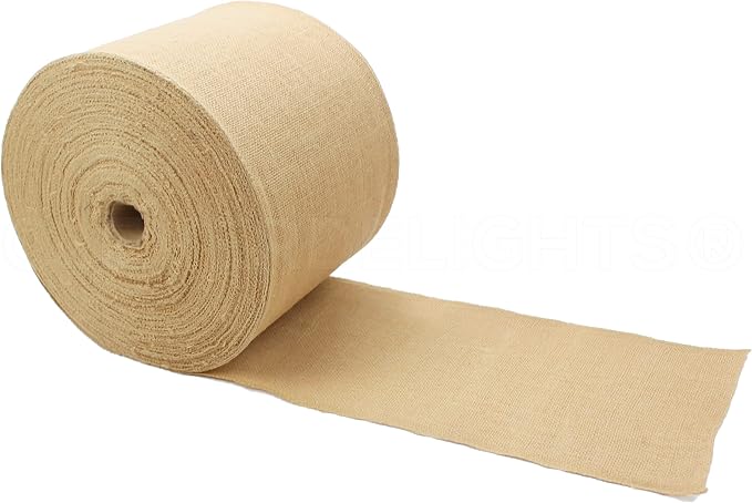 CleverDelights 6" Premium Burlap Roll - 100 Yards - No-Fray Finished Edges - Jute Burlap Fabric by CleverDelights