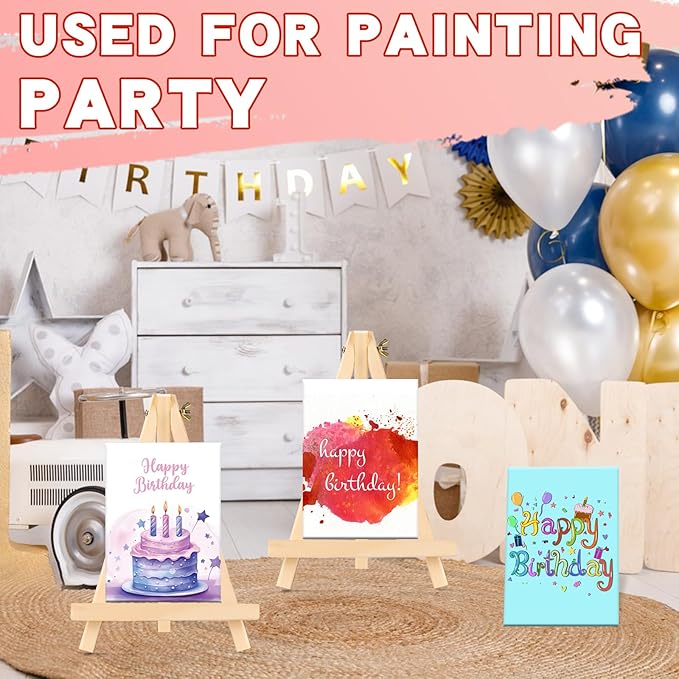 ESRICH 18 Pack 5x7 Small Canvas for Painting, Ideal for Kids & Beginners | Cotton Acid-free Surface, Gesso Primed for Acrylic, Oil, Watercolor. Art Painting Supplies for Class, Paint Parties and Home - Image 6
