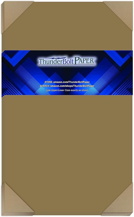 Chipboard - 5 Sheets 8.5x14 Inch 60pt Heavy Duty Kraft Paper Board, Legal Size Packaging, Albums, and Journals by ThunderBoltPaper