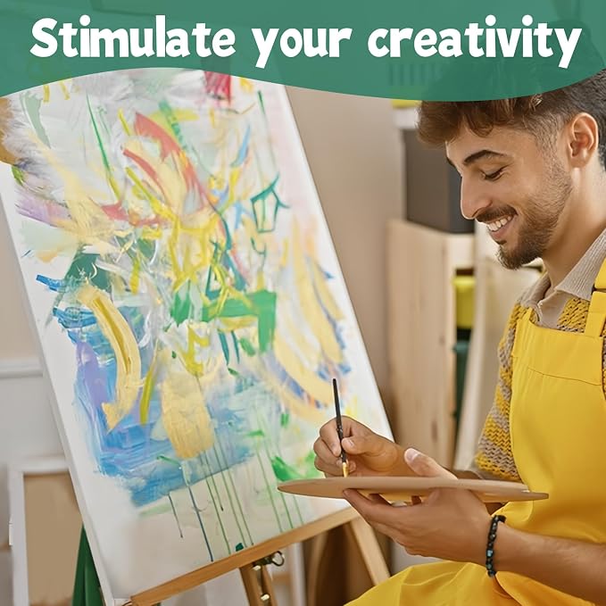 ESRICH Stretched Canvas for Painting 18x24 Inch, 5Pack Large Canvas for Painting, Primed Acid-Free Cotton Blank Canvases, Art Paint Canvases for Oil Paint,Watercolor,Acrylic Paint,Gouache and Tempera. - Image 6