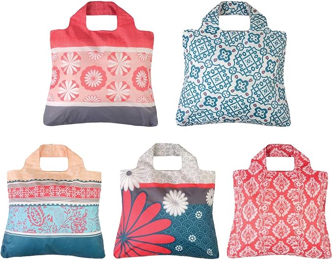 Envirosax Reusable Shopping Grocery Bags Set of 5 Sun Kissed by Envirosax