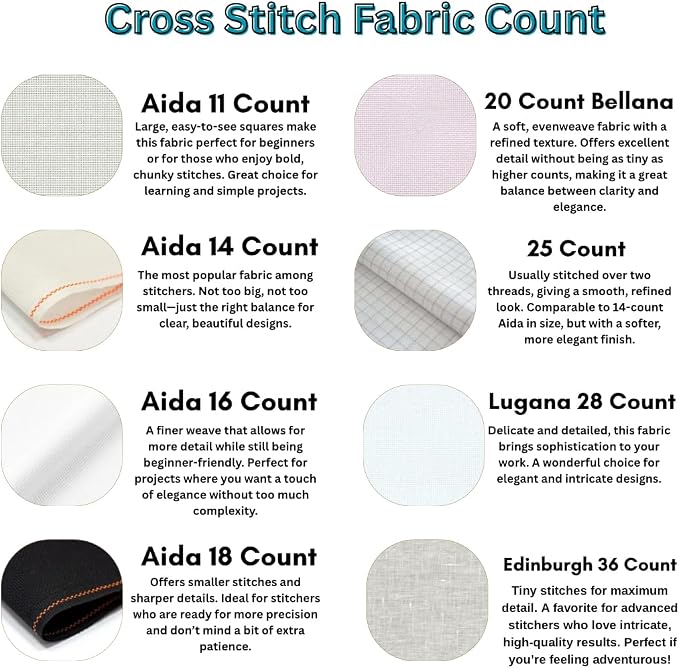 Zweigart Bellana 20 Count Cross Stitch Fabric – Natural White (101(– 55" x 55" – Large Evenweave Cloth for Embroidery & Craft Projects - Image 6