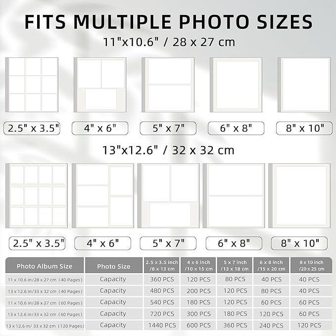 Vienrose Self Adhesive Photo Album with Window 13x12.6 60 Pages Purple | Linen Cover, Scrapbook, Fits 4X6 8X10 10X12 Pictures, Metallic Pen, Diy - Image 6