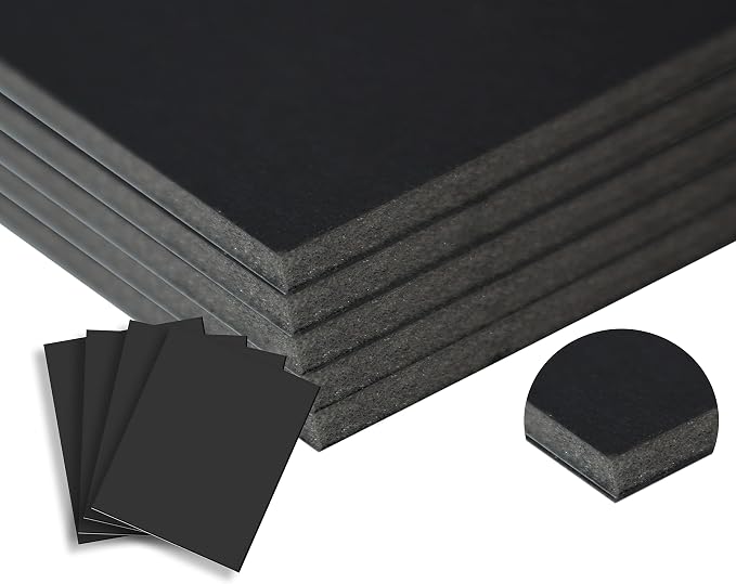 Black Foam Board 24x30 50PK. 3/16 Thick Black Foam Core Board Large 24x30 Black Poster Board. Foamcore – Quality Alternative for Black Cardboard, Polystyrene Rigid Foamboard Large Foamcore Backing by WHOLESALEARTSANDFRAMES