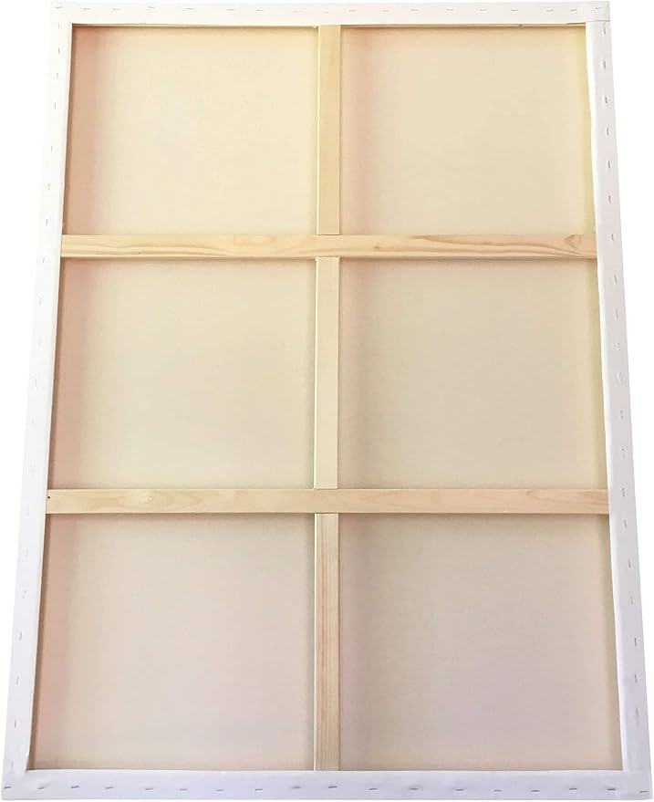 milo Stretched Artist Canvas, 48x60 inch, 2 Pack, 1.5” inch Profile | 11 oz Primed Large Canvases, Thick Gallery Wrapped Deep Edge Frame, Blank White Ready-to-Paint Art Supplies for Acrylic, Oil - Image 3
