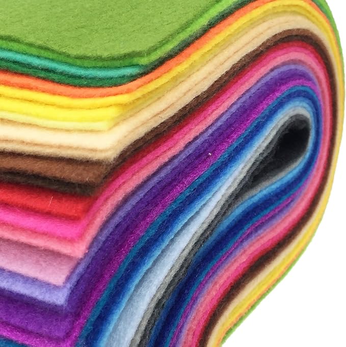 28pcs 12 x 12 inches (30cmx30cm) 1.4mm Thick Soft Felt Fabric Sheet Assorted Color Felt Pack DIY Craft Sewing Squares Nonwoven Patchwork - Image 7