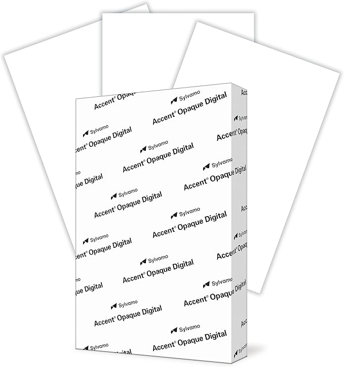 Accent Opaque White 11” x 17” Cardstock Paper, 80lb, 216gsm – 250 Sheets (1 Ream) – Premium Super Smooth Heavy Cardstock, Printer Paper for Ink Heavy Invitations, Cards, Menus, Images – 121962R by Accent