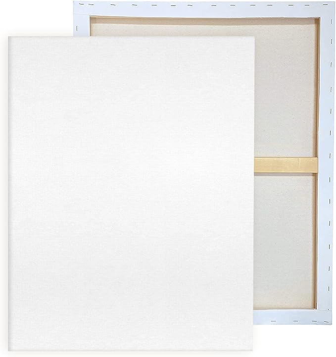 Pre Stretched Canvases for Painting 24x36 2 Pack Large Blank Canvas Boards for Acrylic Pouring and Oil Painting, 100% Cotton, 5-Time Gesso Primed by JenJen+Tradition