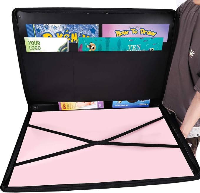 Professional Art Portfolio Case - 24 x 36 Inches - Light Weight & Durable - Shoulder Strap & Handle Options - Three Inside Pockets - Water Resistant - Documents Posters Monitors - Image 2