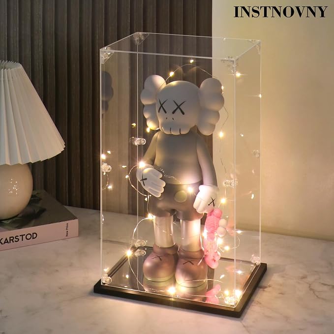 Acrylic Display Case, 9.8×7.8×15.8 Inch Clear Acrylic Display Box with Black Frame, Assemble Collectibles Display Case for Trophy, Action Figures, Dolls & Building Toys - Image 6