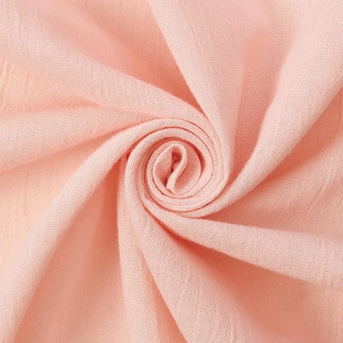AK TRADING CO. 50" Wide 100% Cotton Island Breeze Gauze Fabric by The Yard – Lightweight, Breathable Material for Apparel, Crafts, Home Décor, Photoshoots, & DIY Projects (Blush Pink, 5 Yards) by Fabrics%7CEventDecor%7CCrafts%7CUpholsteryFoam