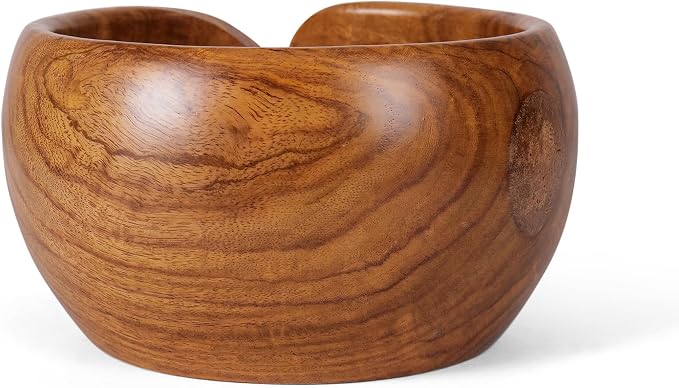 Personalized Rosewood Yarn Bowl – Wooden Knitting & Crochet Organizer for Tangle-Free Yarn | Handcrafted Storage Holder & Dispenser | Custom Engraved Gift for Crafters & Lovers - Image 3