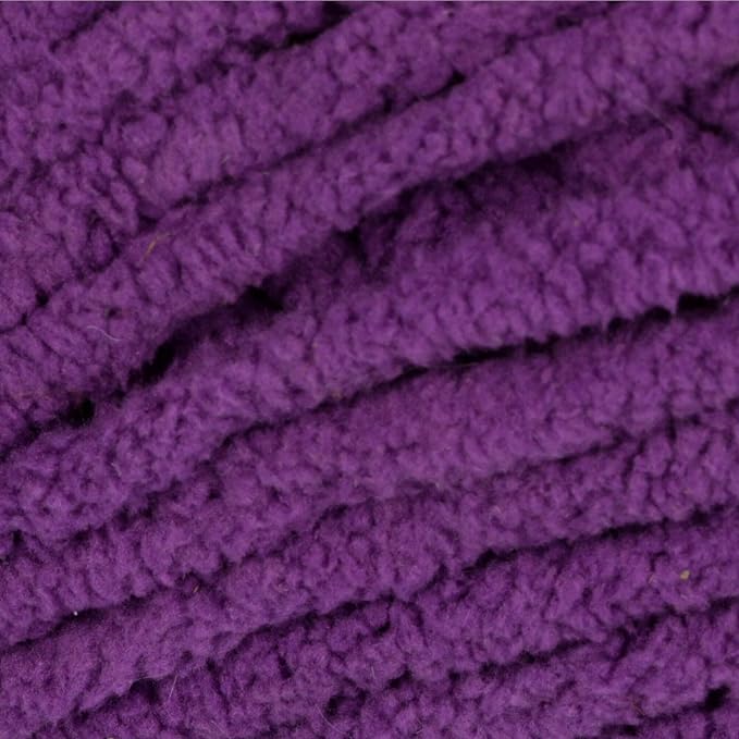 Bernat Blanket Brights Chenille Crochet Yarn, Pow Purple, 2-Pack | #6 Super Bulky Yarn, 100% Polyester, Soft Chenille Crochet Yarn for Blankets, Knitting & Crafts, 220yd, 300g/10.5oz per skein - Image 9
