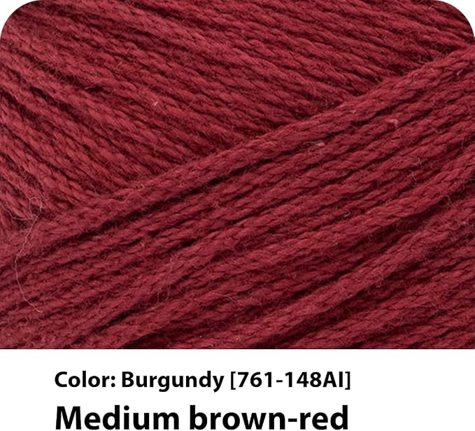 Lion Brand Yarn, 24/7 Cotton Mercerized Lightweight Yarn for Knitting, Crochet, and Crafts, Burgundy, 3 Pack, 185 Yards of Natural Fiber for Breathable Tops, Durable Bags, and Easy-Care Dish Cloths | Light Worsted 100% Mercerized Cotton Yarn for Croche... - Image 2