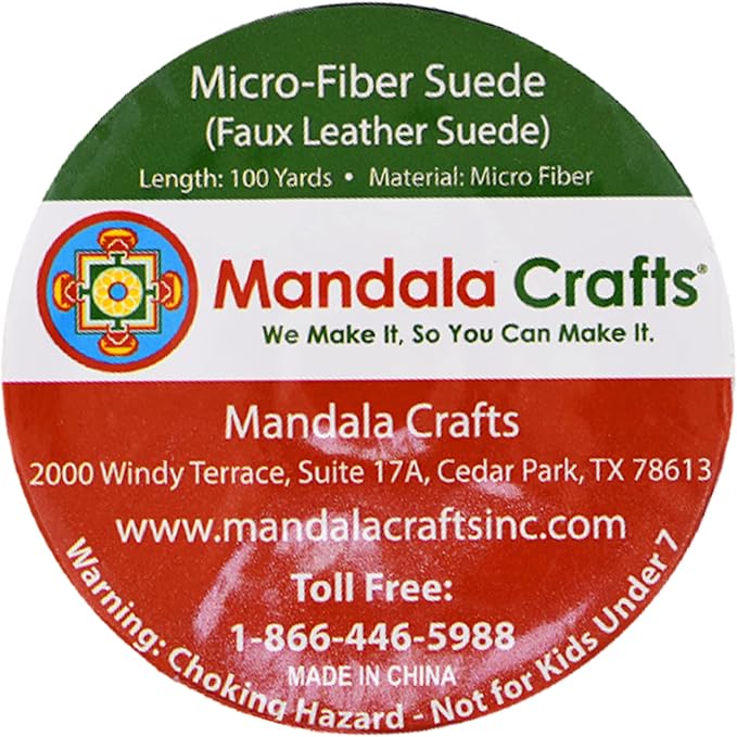 Mandala Crafts Blush Faux Suede Cord for Jewelry Making - 2.65mm 100 Yards Flat Vegan Leather Strings Laces Strips for Bracelets, Necklaces, DIY Crafts, and Dream Catchers Supplies - Image 3