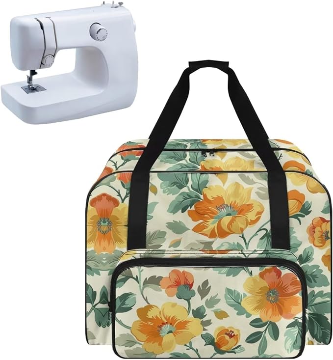 Yellow Flowers Sewing Machine Cover Sewing Machine Cover Dust Cover for Most Standard Sewing Machines Accessories Cover for Sewing Machine Sewing Bags and Totes Organizer by Unknown