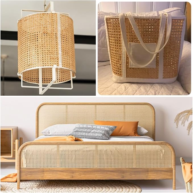 26" (2.2Feet) Width x 9.9 Feet Length Cane Webbing Large Size Roll, Rattan Natural, Rattan roll, Rattan Material, Caning Supplies, Caning Material from Origin Asia for Rattan Furniture, Cane Chair - Image 6