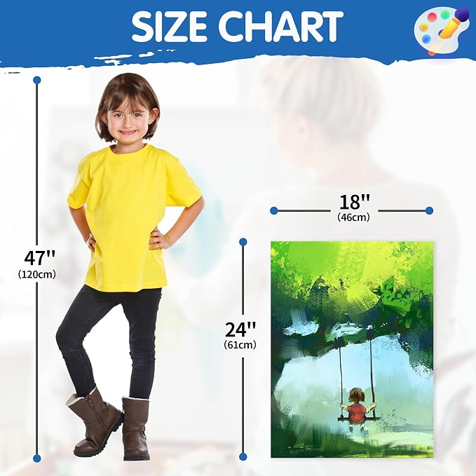 Stretched White Blank Canvas - 18x24 Inch, 4 Pack,Primed Large Canvas,100% Cotton,5/8 Inch Profile of Super Value Pack for Acrylics,Oils & Other Painting Media - Image 6