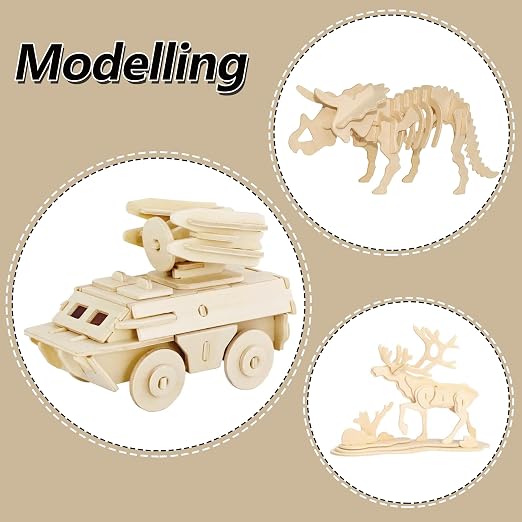 12 Pack Basswood Sheets 1/8 inch, 3mm Basswood for Laser Cutting, 12 x 12 inch Wood Slabs for Crafts, DIY Architectural Models Making, Wood Engraving, Staining - Image 5