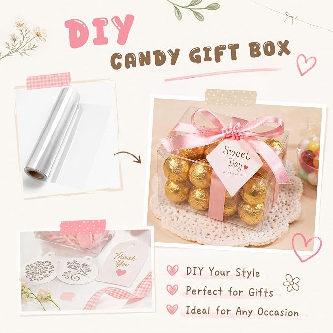 24" x 1080" Extra Large PET Film Roll, 10 Mil Transparent Clear Polyester Sheet, Flexible Plastic Blank Template Material for Stencils, Craft, Packaging, Display Cover, Picture Frames & DIY Project - Image 3