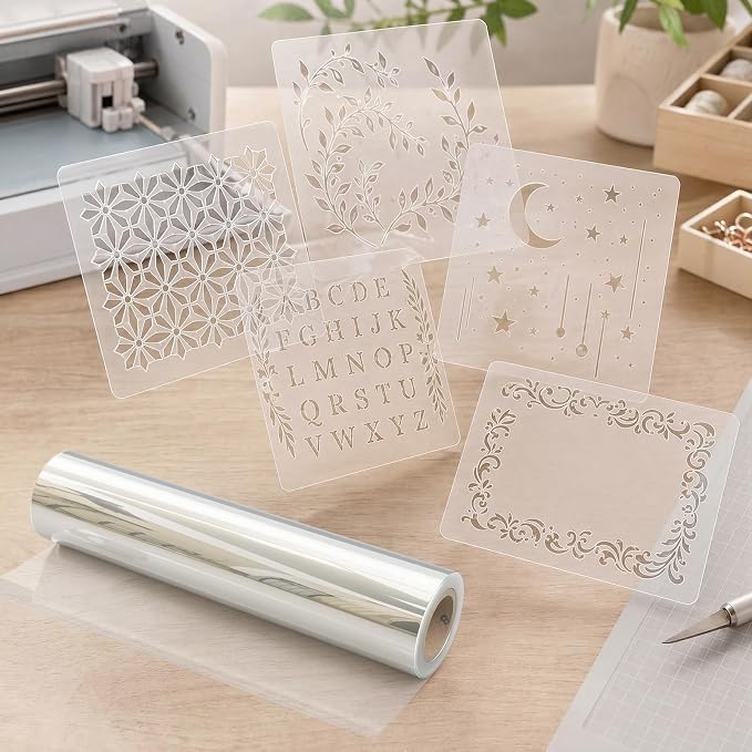 24" x 1080" Extra Large PET Film Roll, 10 Mil Transparent Clear Polyester Sheet, Flexible Plastic Blank Template Material for Stencils, Craft, Packaging, Display Cover, Picture Frames & DIY Project - Image 4