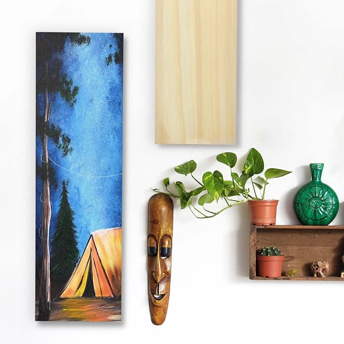 2 Pack 6x24’’ Unfinished Birch Wood Panels Kit for Painting | Studio 3/4’’ Deep Wood Canvas, Cradle Boards for Acrylic Pouring, Art, Crafts, Epoxy Resin, Laser Engraving Cutting - Image 7