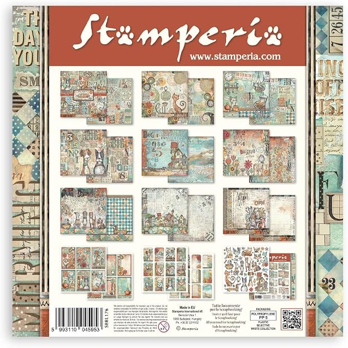 Stamperia - Scrapbook Paper Pad for Scrapbooking, Albums, Card Making, Bullet Journalling and More, Acid Free, Double-Sided, Perfect for Hobbies, Crafts, and Gifting (Furry Friends) (12 x 12 inches) - Image 2