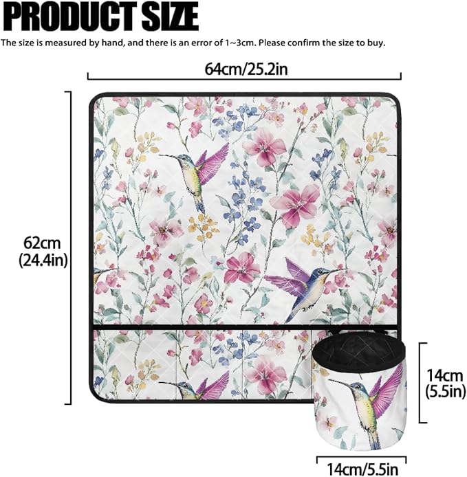 Hummingbird Sewing Machine Mat & Dust Cover With Side Handle - Reduces Vibration, Noise, Movement - Dust Resistant, Machine Washable - Image 4