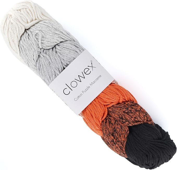 7 Colored Gradient Braided Cotton Macrame Cord, 3mm x 218 yds Variegated Artisan Macrame Yarn, Rainbow Craft Cord, Multicolor Macrame Rope for Crocheting and Knitting by clowex