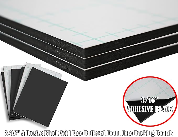 Self Adhesive Foam Board 36x48 5PK Black Self Stick Mounting Board. Foam Core with Adhesive 36x48 Foamboard. Poster Board with Sticky Side, Self Adhesive Foamcore 36x 48.Acid Free, 3/16 Thick - Image 7