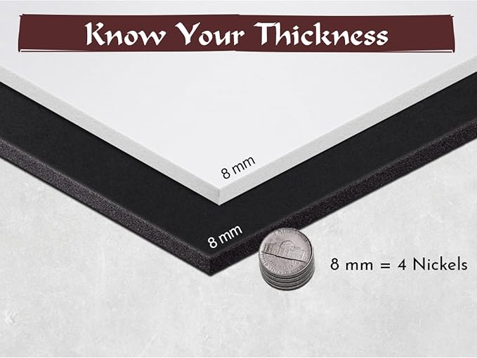The Foamory White EVA Foam Sheet - 8mm Thick 35x59 inch Cosplay Craft Foam | Premium High-density 85kg/m³ Shape Retention Foam. Easy Heat Shape and Sand DIY Armor, Comic-con, Anime and Halloween Costume - Image 3