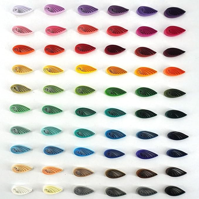 JUYA Solid-Color Quilling Strips Set 60 Colors 6000 Strips 5mm/0.20in | 60 Individually Packed Colors; 100 Strips Each; 10 Color Series; 39cm (15.35in) Long; Approx. 120 GSM - Image 5