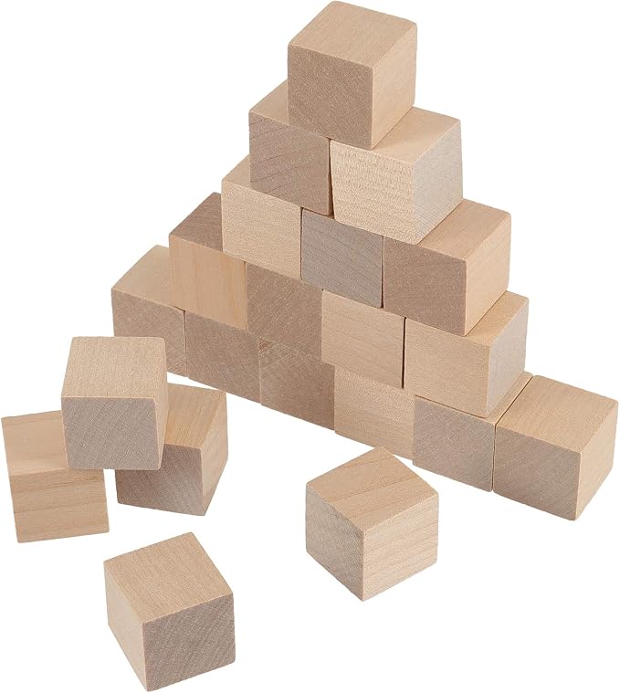 800 PCS 3/4 Inch Natural Wooden Cubes, Mini Unfinished Wood Blocks, Wood Square Blocks for Puzzle Making, Letter Blocks, Painting, DIY Crafts - Image 5